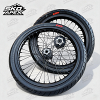 Pièces de moto électrique Surron Light Bee X LBX 17" Street Performance Motard System CNC Black Hub CST 90/80-17 Road Tires