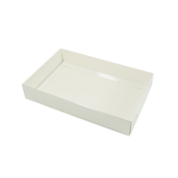Boîte cadeau pliable en papier recyclé de taille personnalisée avec couvercle en PVC/PET pour l'emballage de desserts, de fleurs, etc. Couvercle blanc transparent