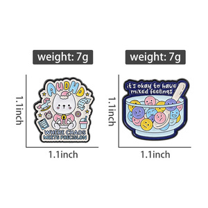 Épingles en émail sur le thème de la neurodiversité, émotions mixtes, chat mignon, TDAH, santé mentale, broche, badge de revers, vente en gros - Product Image 6