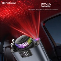 Câble rétractable de charge rapide PD pour voiture, chargeur rapide pour allume-cigare, spray aromatique, éclairage d'ambiance, ports Type-C/USB