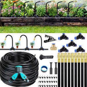 Kit d'irrigation universel par micro-pulvérisation 80 pieds, système d'arrosage de jardin à raccord rapide et pulvérisation fixe, flexible et facile à installer - Product Image 1