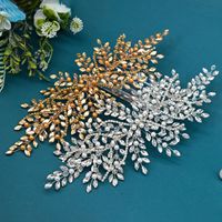 Nouvelles Appliques 3D Élégantes Faits Main en Forme d'Arbres à Coudre avec Strass, Perles et Cristaux pour Vêtements Féminins