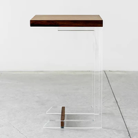 Pied de table en acrylique transparent personnalisé pour cheveux raides, fabriqué par le fabricant
