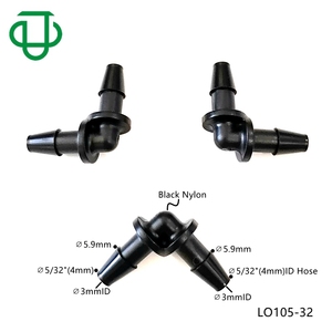 JU-acoplamiento de junta de 90 grados, tubo de manguera de aire de plástico, conectores de codo médicos, barato, 1,6mm a 16mm, 2 vías - Product Image 6