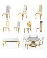 Silla de acero inoxidable al por mayor para salón de bodas, fabricante OEM