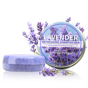 Barra de Champú de Lavanda para Cabello Fino, Delgado y Graso, Aporta Volumen y Firmeza al Cabello, Equilibrio de Grasa Ligero, Sin Residuos, Saludable y Brillante - Product Image 2