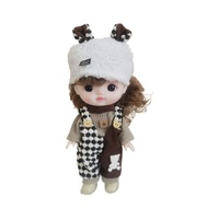 Yuglow Nouvelle poupée mignonne de 8 pouces (22 cm) en vinyle souple avec grande tête, poupée à habiller, jouet de mode pour filles