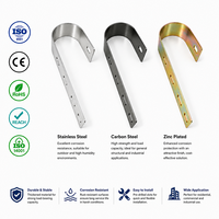 Custom Steel U-shaped Clamps for Fixing Photovoltaic Support Columns for Utility Poles / Steel Pipes
