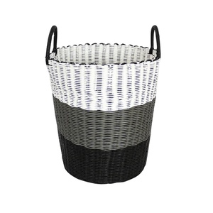 Waterproof And Portable Plastic Weaving Basket pp hand-woven laundry basket