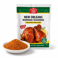 Halal gecertificeerde gemengde New Orleans poedermarinade kruidenmix 45g 45g*24 stuks*3 zakken/doos Kant-en-klaar groothandelslevering 15 maanden houdbaar
