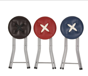 <span class=keywords><strong>Chaise</strong></span> pliante en cuir de fer portable avec coussins pour salle à manger chambre ou cuisine meubles de salon de style loisirs - Product Image 6