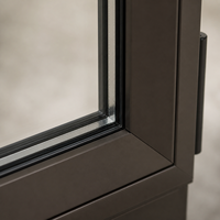 Ventana Moderna de Aluminio con Doble Acristalamiento y Malla de Acero Inoxidable para Proyectos de Hoteles y Villas con Aislamiento Acústico