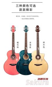 <span class=keywords><strong>Guitare</strong></span> acoustique folk à simple face Trumon Next-Gen Falling Cherry - Product Image 4