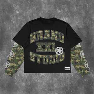 Sudadera con Capucha Extra Grande de Punto Grueso Transpirable de 500GSM, 2 Piezas, con Logotipo Impreso por Transferencia de Calor, Lavado Vintage, para Hombre, OEM - Product Image 2