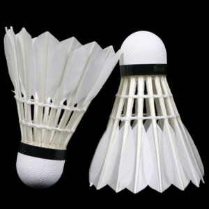 LS100 <strong>Badminton</strong> Shuttlecock Most Durable Goose Feather Ball 2 Layer Stable Straight Feather White Cork Shade Training Club - Product Image 1