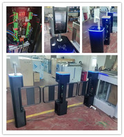 Barrière de sécurité pour salle de sport avec contrôle d'accès, barrière à bascule automatique RFID NFC, reconnaissance faciale, tourniquet pour entrée et sortie