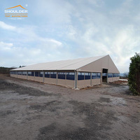 Tente de Grande Taille pour Activités de Plein Air et Événements Sportifs, Tente de Conception en A avec Toit en PVC et Structure en Aluminium, Tente d'Équitation, Chapiteaux Équestres, Tentes de Sport Équestres