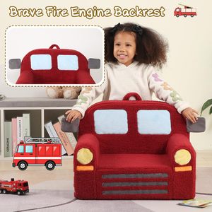 Giving Tree <b>Kids</b> Folding <b>Sofa</b> Chair Red Car Shape Washable For Children Age 3 And Above - Product Image 3