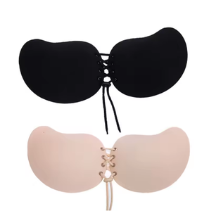 Wholesale Backless Self-Adhesive Seamless Sticky <strong>Bra</strong> <strong>Strapless</strong> Sweat-proof Durable Mango Cup Drawstring Sponge <strong>Bra</strong> - Product Image 1