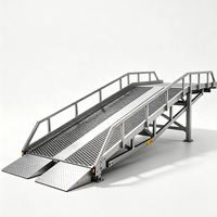Rampe de quai mobile robuste de 6 à 15 tonnes, rampe de levage hydraulique portable de 11 m, rampe de chargement de conteneurs pour chariot élévateur pour entrepôt