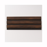 Panneau mural en bois PS à grain de bois, installation facile, moulures intérieures, 120*12MM, panneau en charbon de bois, persiennes, revêtement mural, panneau mural décoratif