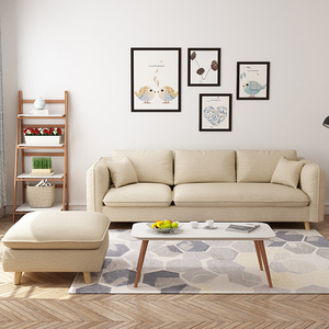 Juego de sofá de tres plazas italiano Simple y moderno, lo último en cojines, sofá <span class=keywords><strong>cama</strong></span> de lino de un solo asiento para sala de estar, tela de esponja - Product Image 2