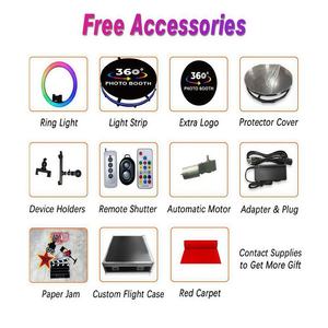 Photomaton carré à 360 degrés pour 7 personnes, anneau LED de 115 cm, contrôleur de moteur, télécommande, compatible iPad et SLR, garantie de 2 ans - Product Image 4