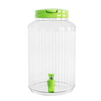 Distributeur de boissons en plastique jaune de 4,4 L (1 gallon) avec robinet, transparent, idéal pour les fêtes, la limonade et les jus d'été