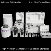 Ensemble de poids d'étalonnage OIML F1 F2 M1 1mg-20kg en acier inoxydable poli miroir, boîte en aluminium, directement du fabricant, pour laboratoire industriel