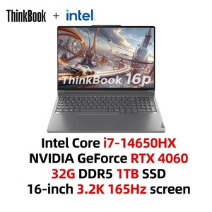 โน้ตบุ๊ก ThinkBook 16p ปี 2024 รุ่น I7-14650HX/I9-14900HX แรม 16GB/32GB ความจุ 1TB การ์ดจอ RTX4060 หน้าจอ 16 นิ้ว ความละเอียด 3.2K 165Hz สำหรับใช้งานส่วนตัว ธุรกิจ และงานออกแบบ - Product Image 2