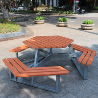 Restaurant de jardin plaza table de parc banc mobilier d'extérieur longue bière pique-nique repas table et banc d'extérieur meubles de parc en acier