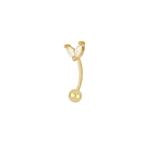 ROXI Pendientes de Cartílago con Zirconia en Forma de Rombo, Oro de 18k y Plata de Ley 925 para Mujer - Product Image 3