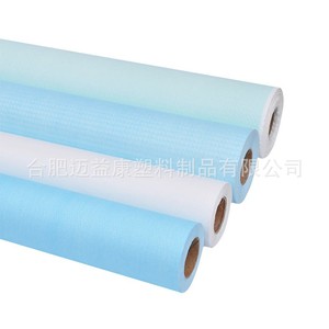 Rouleaux de draps jetables imperméables blancs, bleu ciel, couleur unie, en papier, pour salons de beauté et hôpitaux - Product Image 4