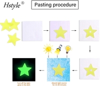 Stickers muraux en plastique, 100 pièces, brillent dans la nuit, étoiles lumineuses fluorescentes, noctilucentes, autocollants muraux, SD1300