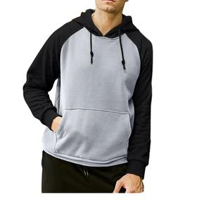 Survêtement décontracté de luxe surdimensionné pour hommes, 100% sweats à capuche en coton, broderie imprimée avec logo personnalisé, couleur unie lourde - Product Image 1