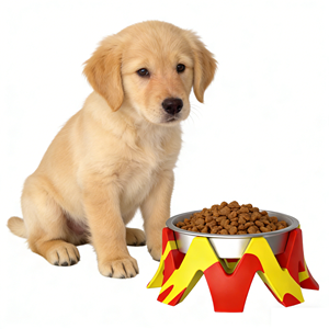 Tigela Elevada Personalizada para Cães em Aço Inoxidável, Comedouro Elevado para Cães Pequenos e Médios - Product Image 1