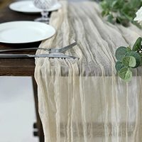 Chemins de Table Rustiques de Noël en Gaze Personnalisés, Terracotta, Nappe de Mariage en Lin de Luxe