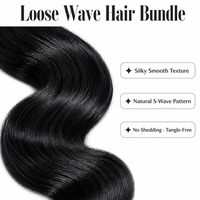 Extensions de cheveux humains brésiliens 12A, ondulés, non traités, vierges, noirs naturels, en trame