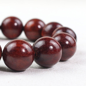 Blood Sandalwood <b>Bracelet</b> 18mm 13 Beads Round Buddhist Prayer Beads Unisex Cultural Jewelry for Men Women Couples - Product Image 2