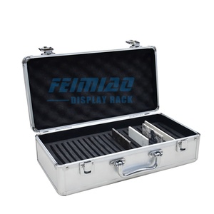 Wholesale Marble Custom Stone Case With Wheels Ceramic Factory Aluminum Display Suitcase Tile Quartz Sample Box
