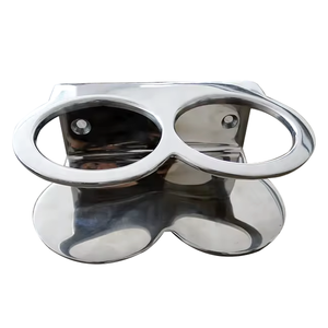 Quincaillerie marine bateau RV <span class=keywords><strong>kayak</strong></span> <span class=keywords><strong>voiture</strong></span> <span class=keywords><strong>support</strong></span> en acier inoxydable Double anneau tasse porte-boissons - Product Image 4