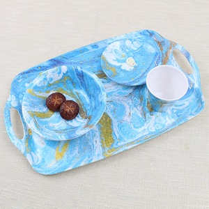 Juego de Vajilla Plana de Melamina de Diseño Vintage, Ecológico, Apto para Lavavajillas, con Patrón Floral, para 7-9 Personas, Regalo Empresarial, Completo - Product Image 2