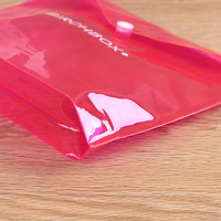 Pochette en plastique transparent en pvc, 50 pièces, couleur personnalisée, pour maquillage et cosmétiques, emballage de natation, sac enveloppe avec boutons