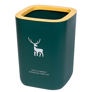 Kitchen Bin Kitchen Bin Environmental Friendly Fawn Flat Pressing Circle Trash Can 12L Kitchen Bin
