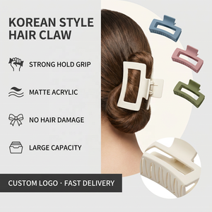 กิ๊บหนีบ<span class=keywords><strong>ผม</strong></span>อะคริลิคแบบด้านสไตล์<span class=keywords><strong>เกาหลี</strong></span> กิ๊บหนีบ<span class=keywords><strong>ผม</strong></span>ขนาดใหญ่ ใส่สบาย รูปทรงสี่เหลี่ยมผืนผ้า กิ๊บหนีบ<span class=keywords><strong>ผม</strong></span>แบบโปร่ง ขายส่ง - Product Image 1