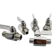 Vanne à boisseau sphérique miniature en acier inoxydable SS304 PN63 3/8" avec filetage mâle-femelle pour conduites d'eau, d'huile et de gaz – Approvisionnement direct usine