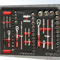Ensemble d'outils de garage de qualité supérieure 488 pièces, kit de douilles mécaniques complet avec rangement EVA superposé