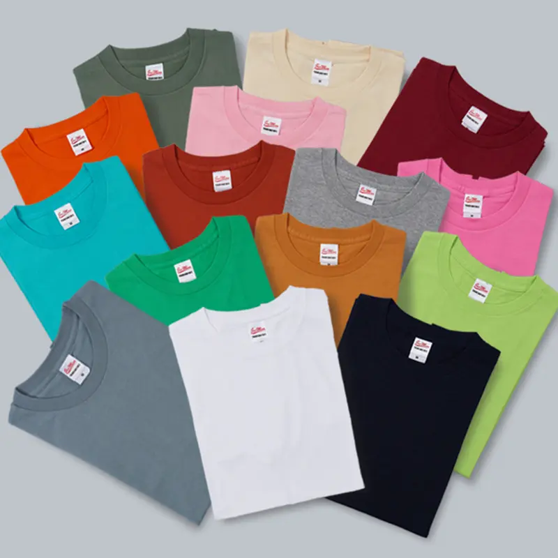 230 gsm Tshirt Men's 100% Cotton Mock Rib Neck Oversize T-shirt Blank Streetwear Heavyweight Plain T Shirt For Men