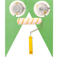 Ensemble de pinceaux pour peinture murale, rouleau à peinture de 9 pouces, pinceau de 2 pouces avec plateau