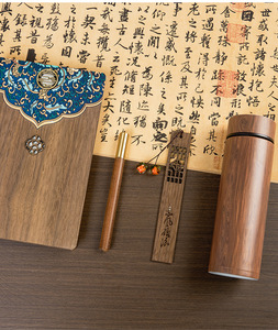 Ensemble de carnets en bois, style luxe léger haut de gamme, bloc-notes professionnel A5, design visuel saisissant, options de personnalisation, cadeau - Product Image 6